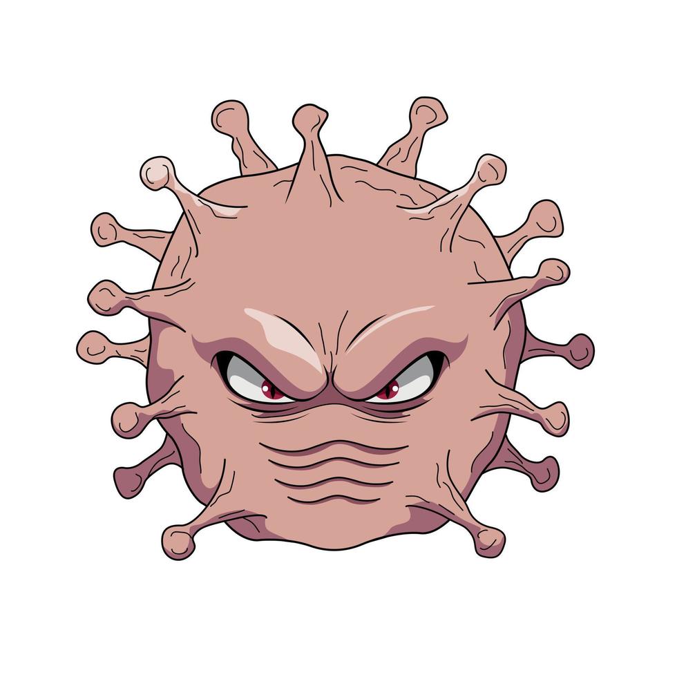 Vector illustration cartoon of ncov virus