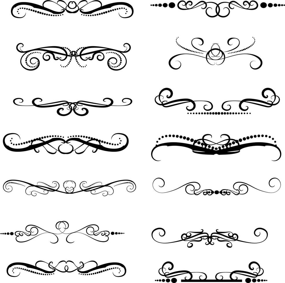 Set of dividers vector