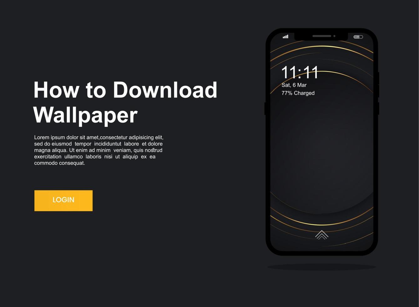 Abstract, modern mobile phone screen wallpaper design vector