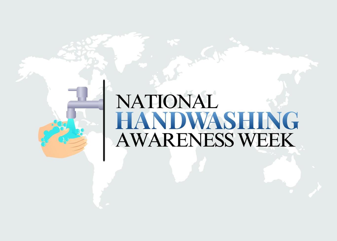vector graphic of national handwashing awareness week good for national handwashing awareness week celebration. flat design. flyer design.flat illustration.