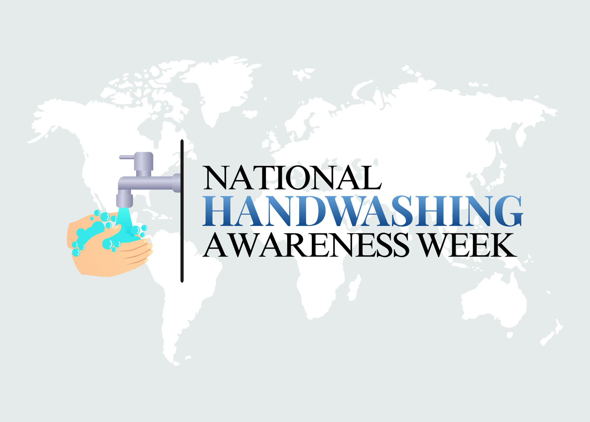 vector graphic of national handwashing awareness week good for national