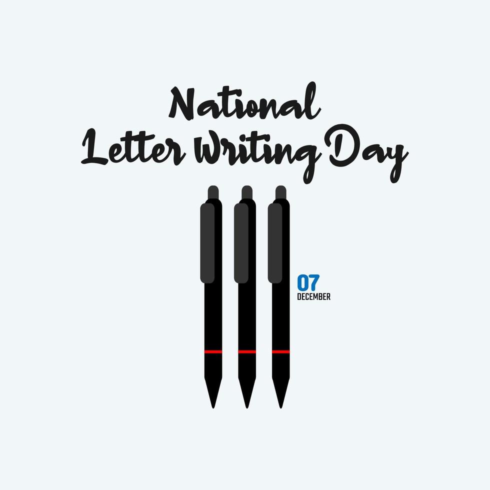 vector graphic of national letter writing day good for national letter
