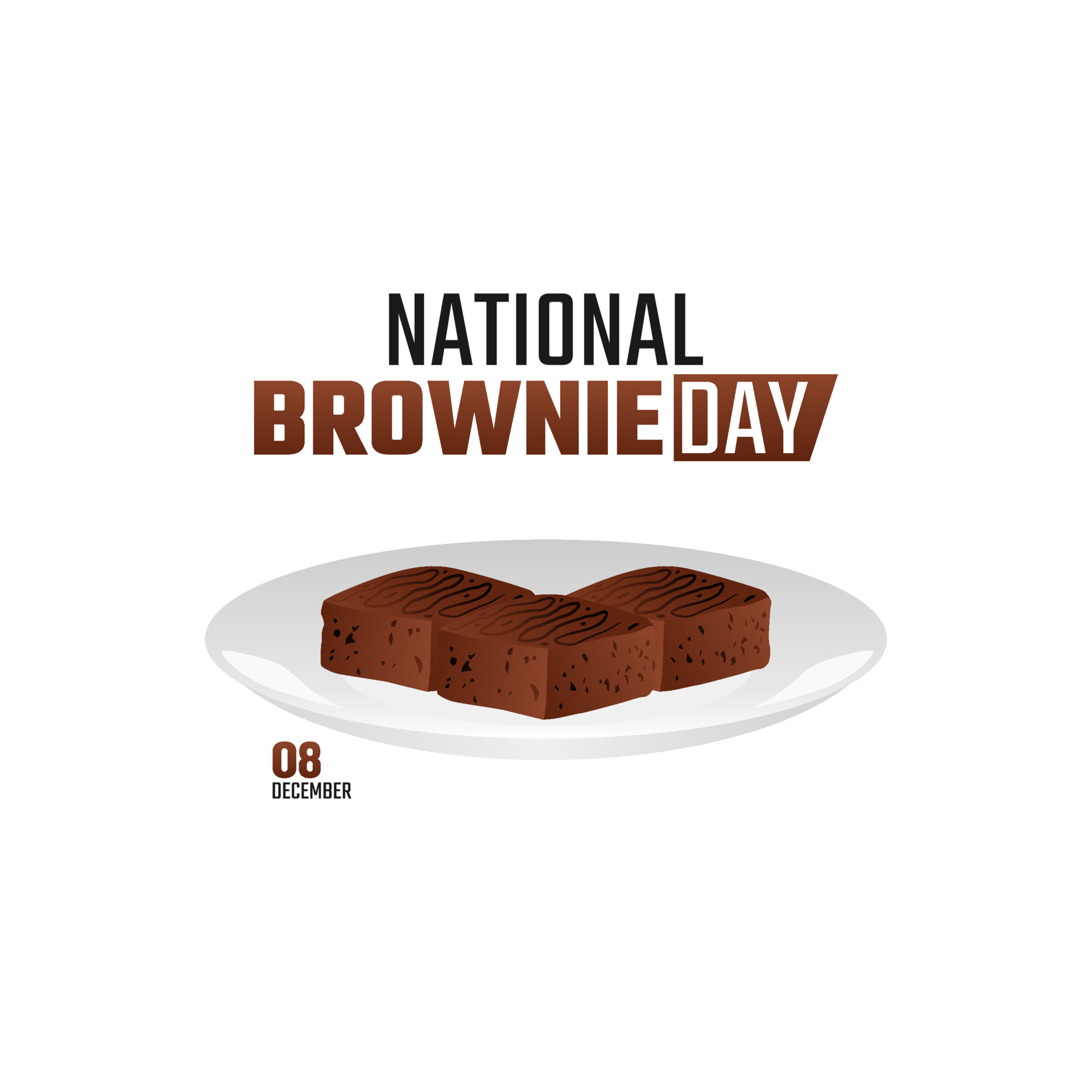 vector graphic of national brownie day good for national brownie day