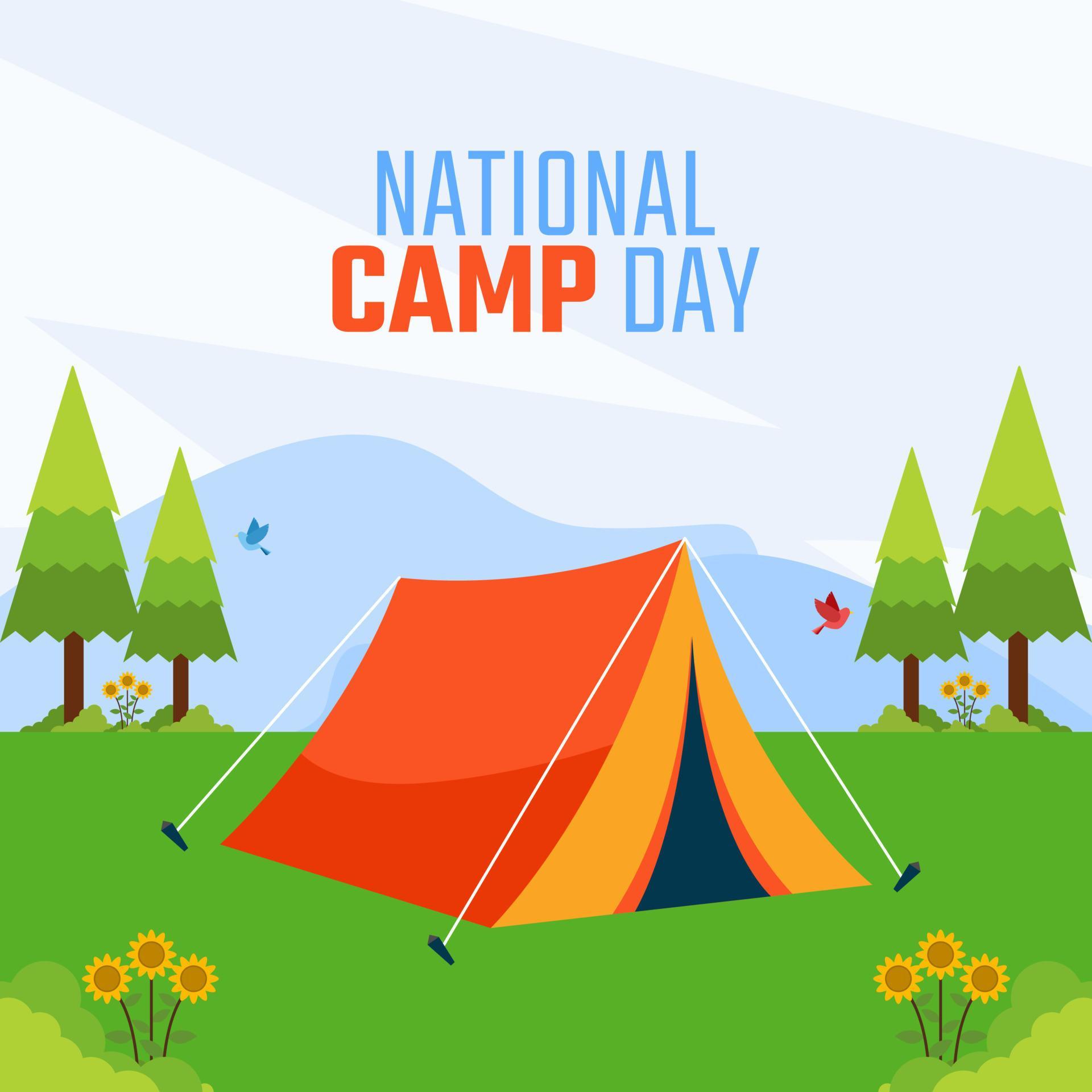 vector graphic of national camp day good for national camp day