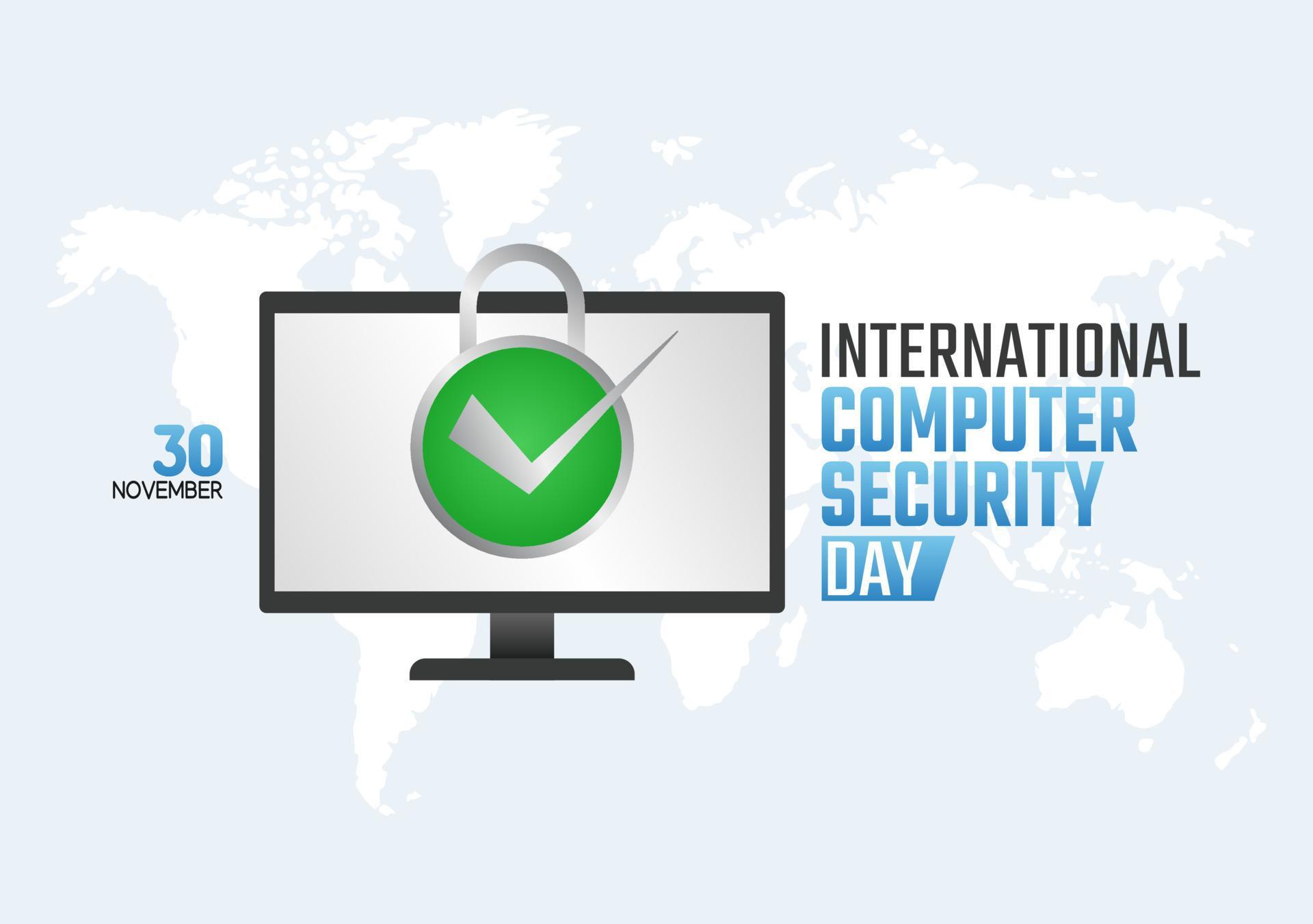vector graphic of international computer security day good for