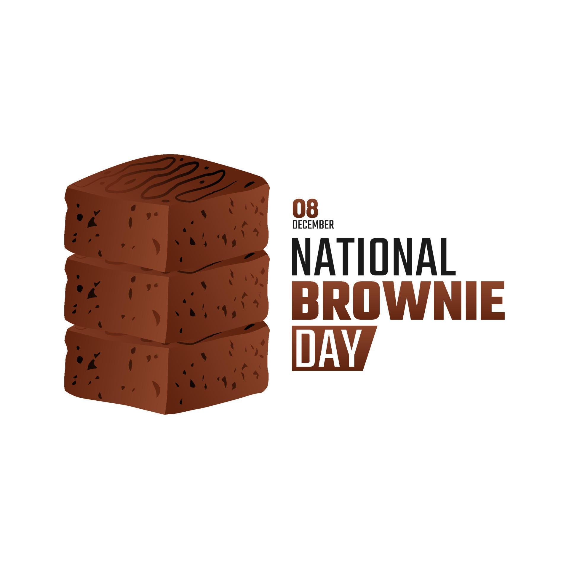 vector graphic of national brownie day good for national brownie day