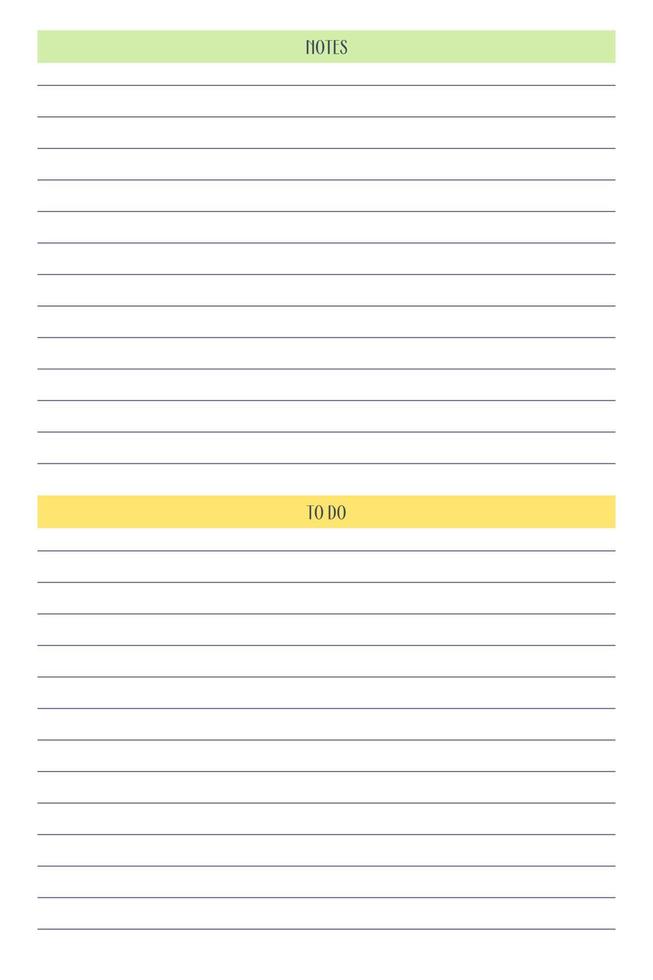 to do list notes personal planner diary template in classic strict style with multicolor elements. Monthly calendar individual schedule minimalism restrained design for business notebook vector