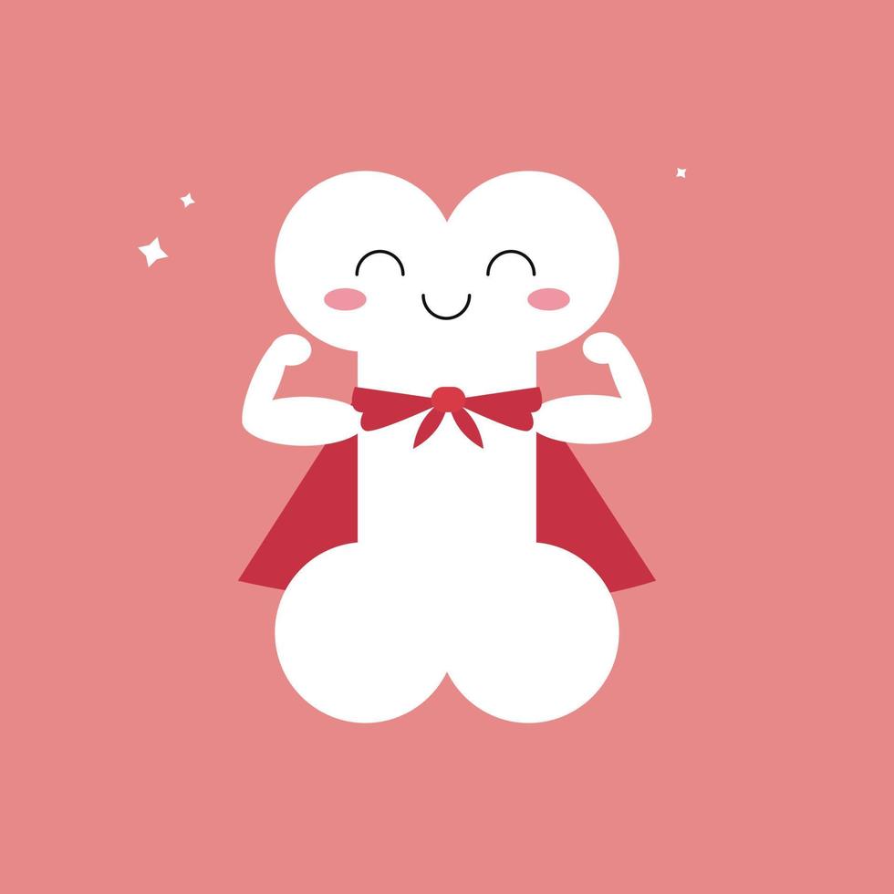 Illustrative vector of cute and strong bone