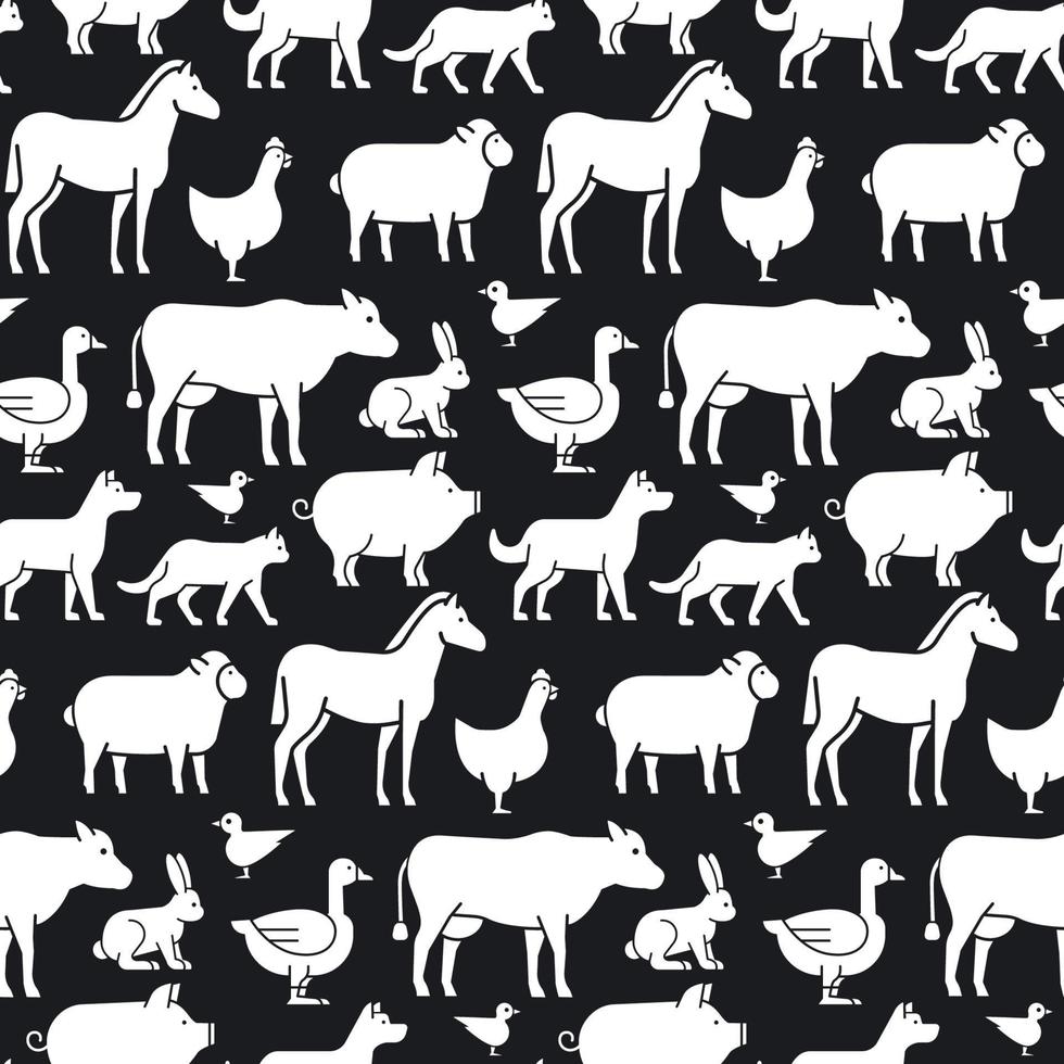 animals seamless pattern vector
