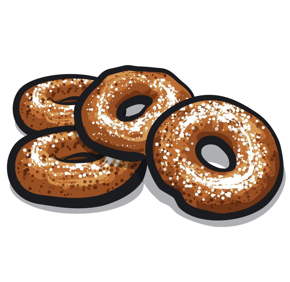 baked donuts illustration vector