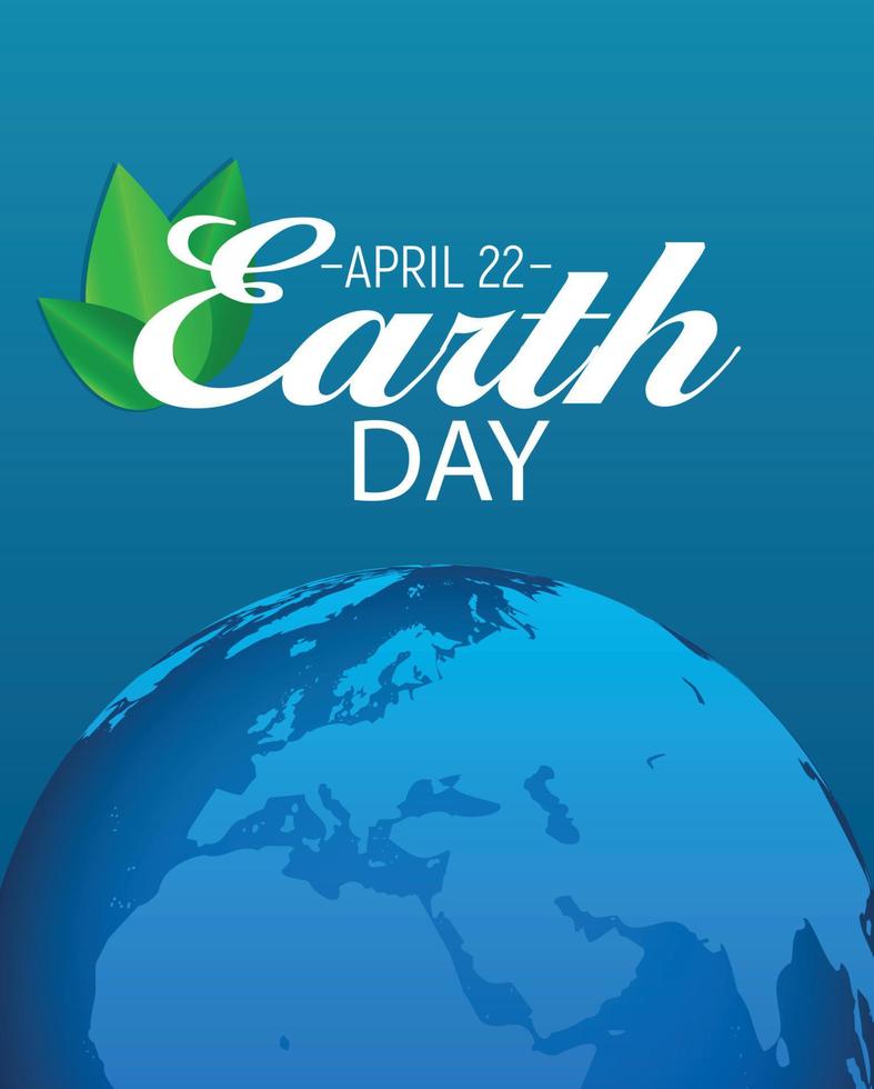 April 22, Earth Day Background Vector Illustration