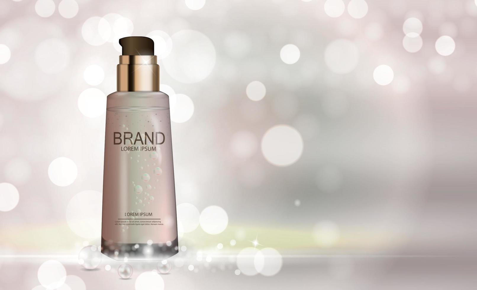 Design Cosmetics Product  Template for Ads or Magazine Background. 3D Realistic Vector Iillustration