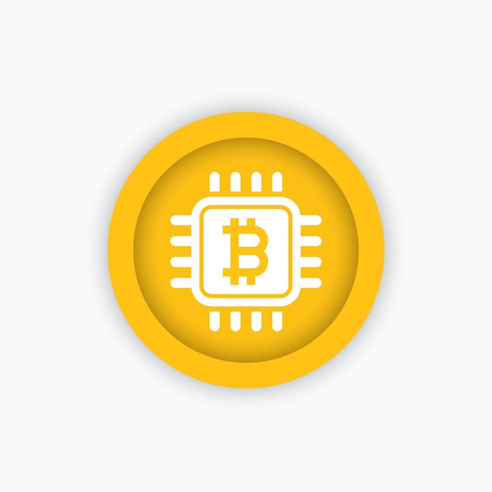 bitcoin icon, vector design