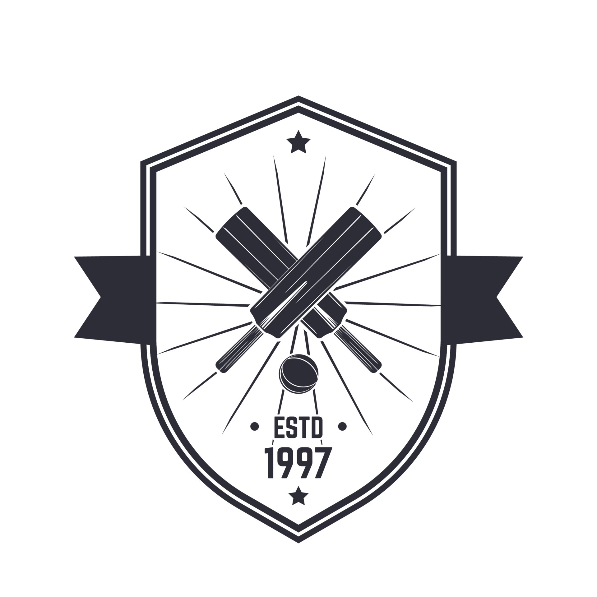 Cricket vintage logo, emblem on white 4508856 Vector Art at Vecteezy