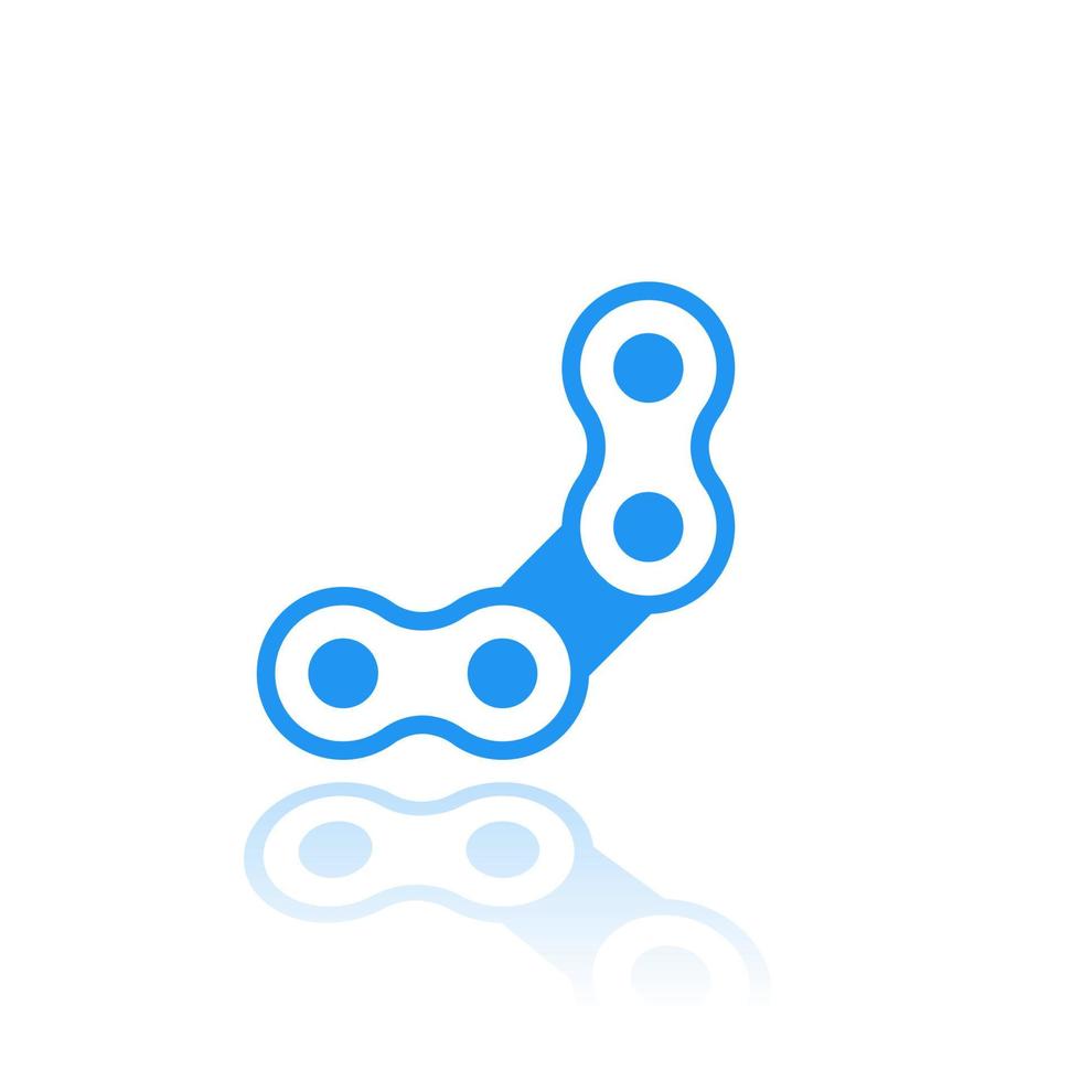 bike chain icon isolated on white vector