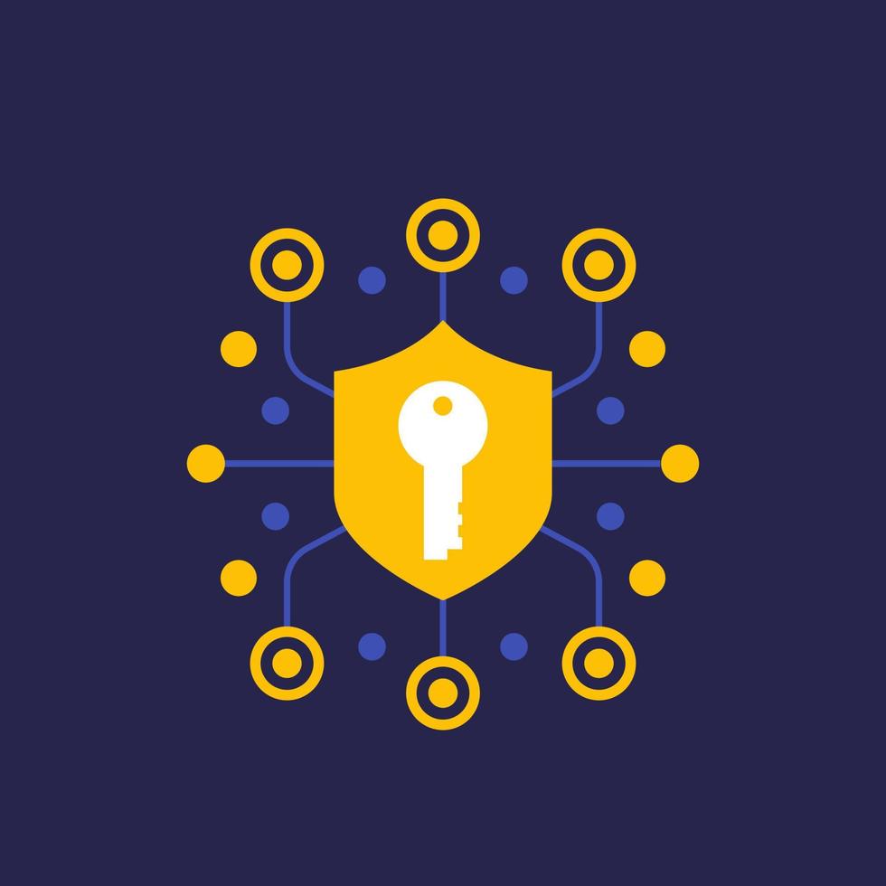 security, secure communication and encryption icon vector