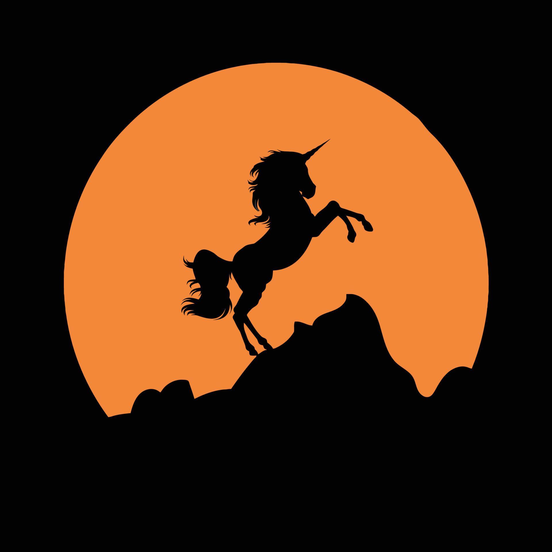 Majestic Unicorn Silhouette 4509348 Vector Art at Vecteezy