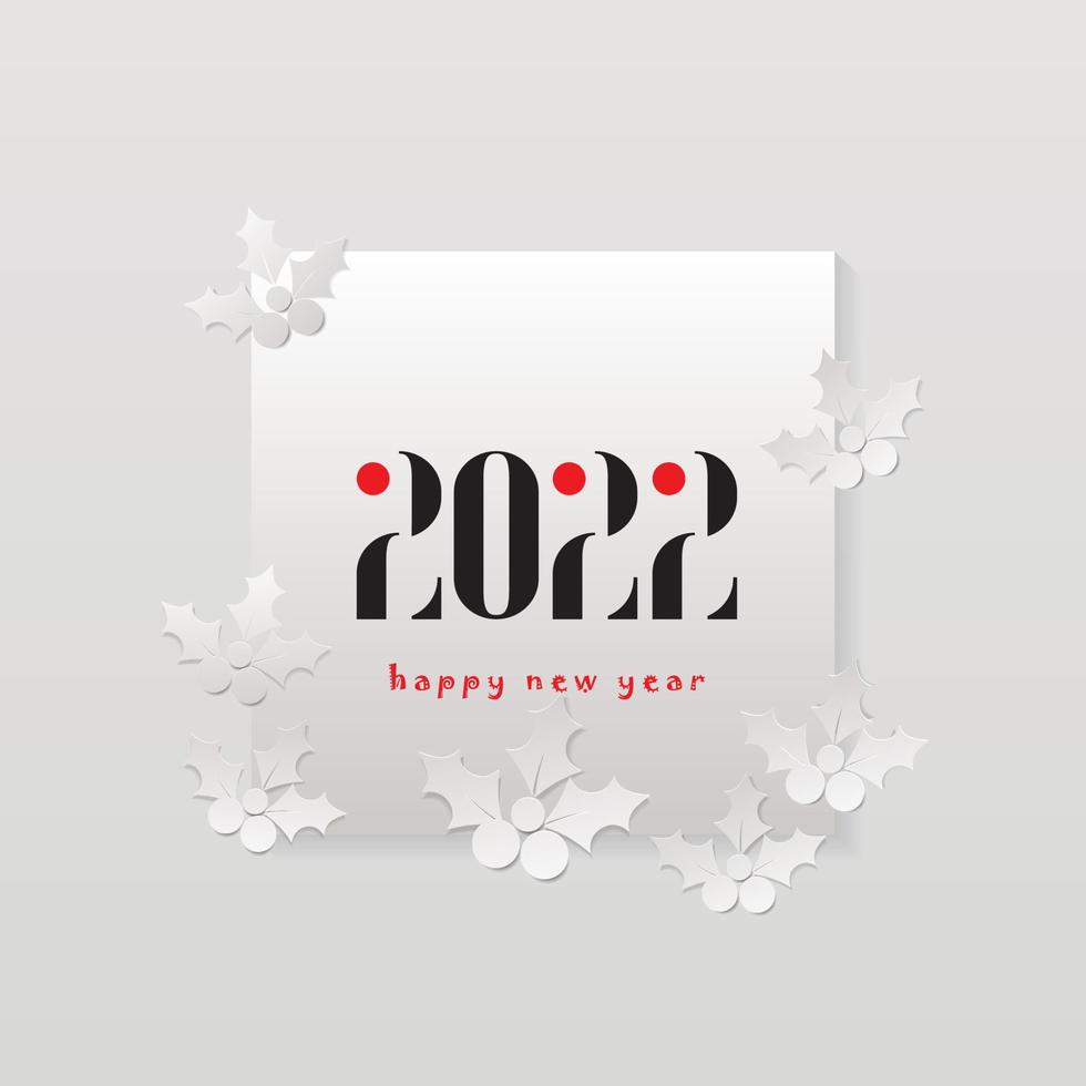 Prin2022 Happy new year christmas design template. logo design for greeting cards or for branding, banner, cover, card Happy new year 2022t vector