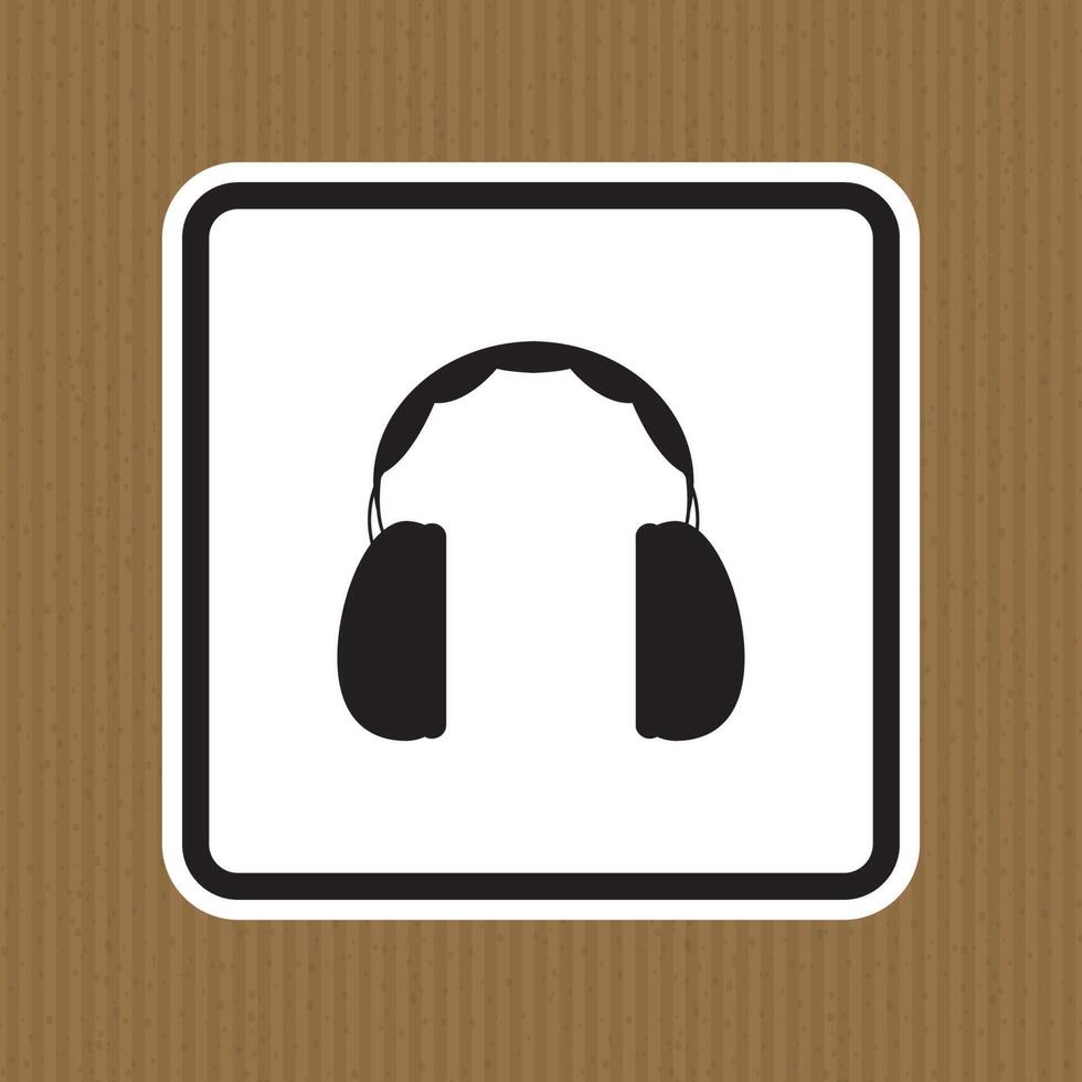 Do not ear protection required please take out the headphones vector