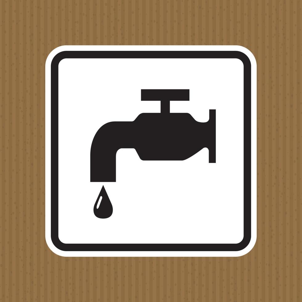 No water tap sign on white Background vector