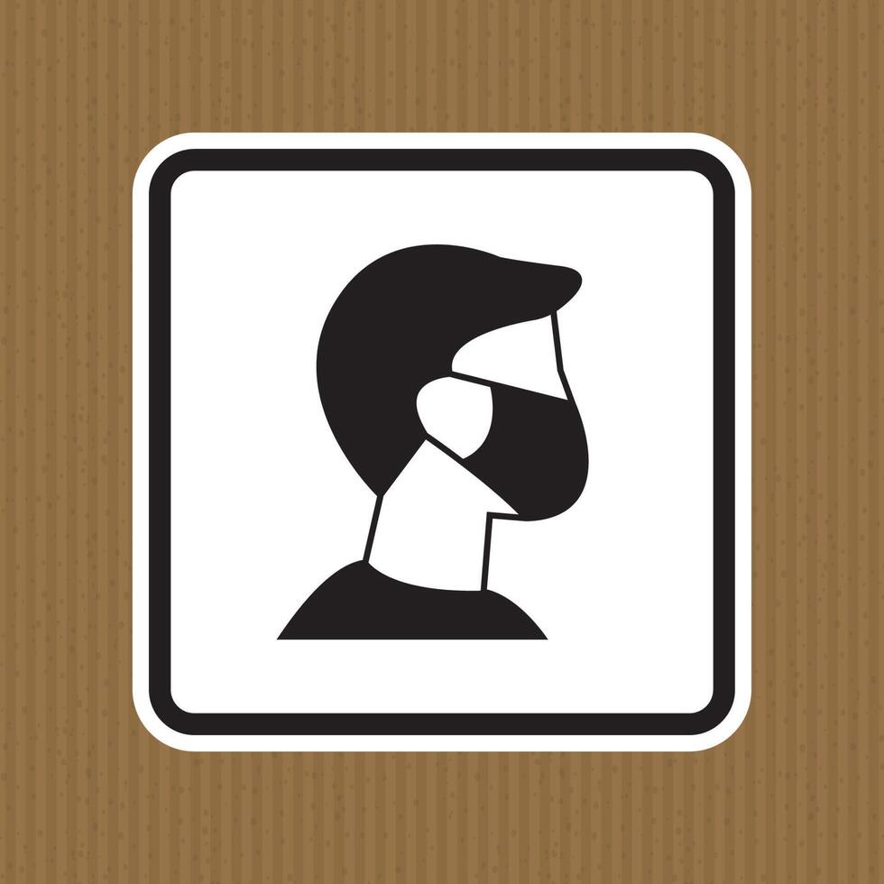 Caution For Your Safety And Others Mask At All Times vector