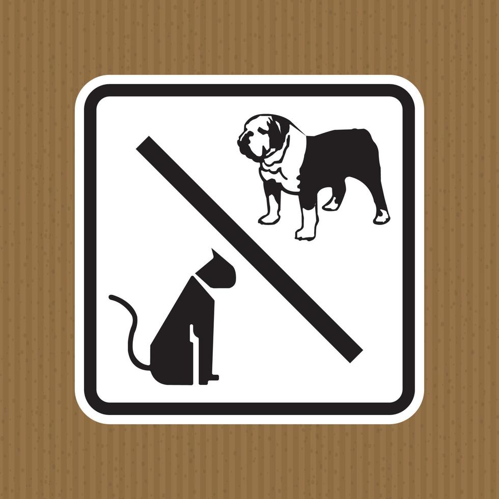 No se permiten mascotas símbolo sobre fondo blanco. vector