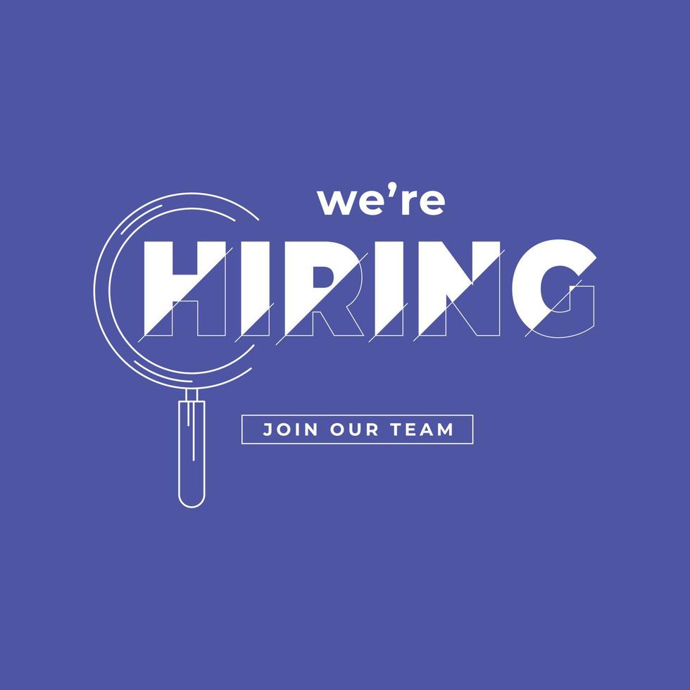 We are hiring join our team banner template vector