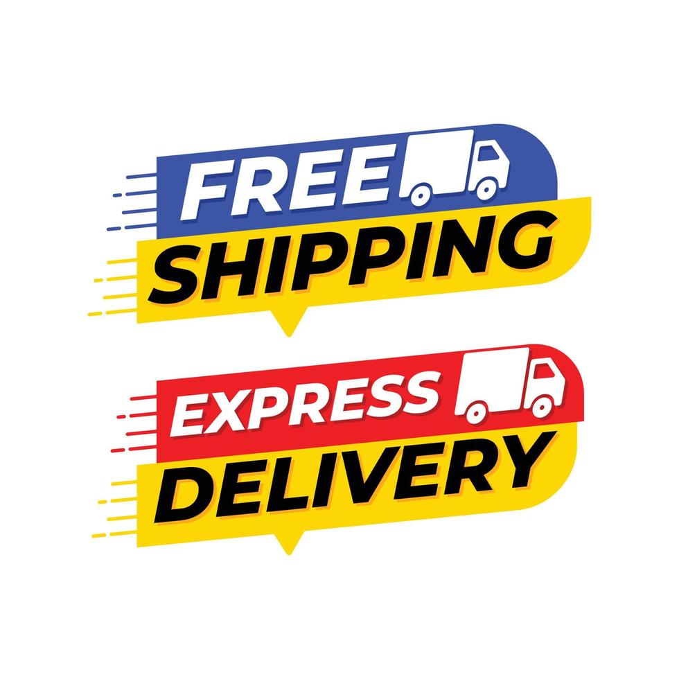 Free delivery and free shipping icon modern design template. vector