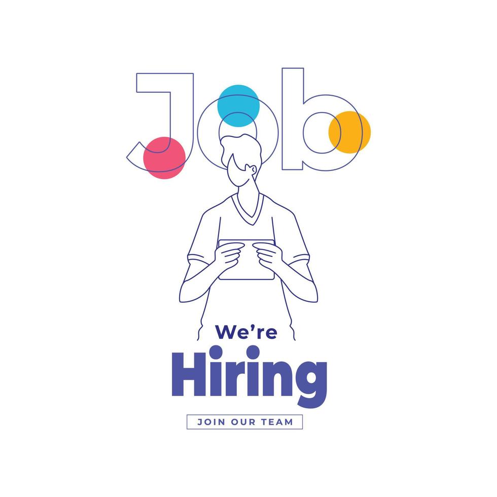 We are hiring join our team banner template vector
