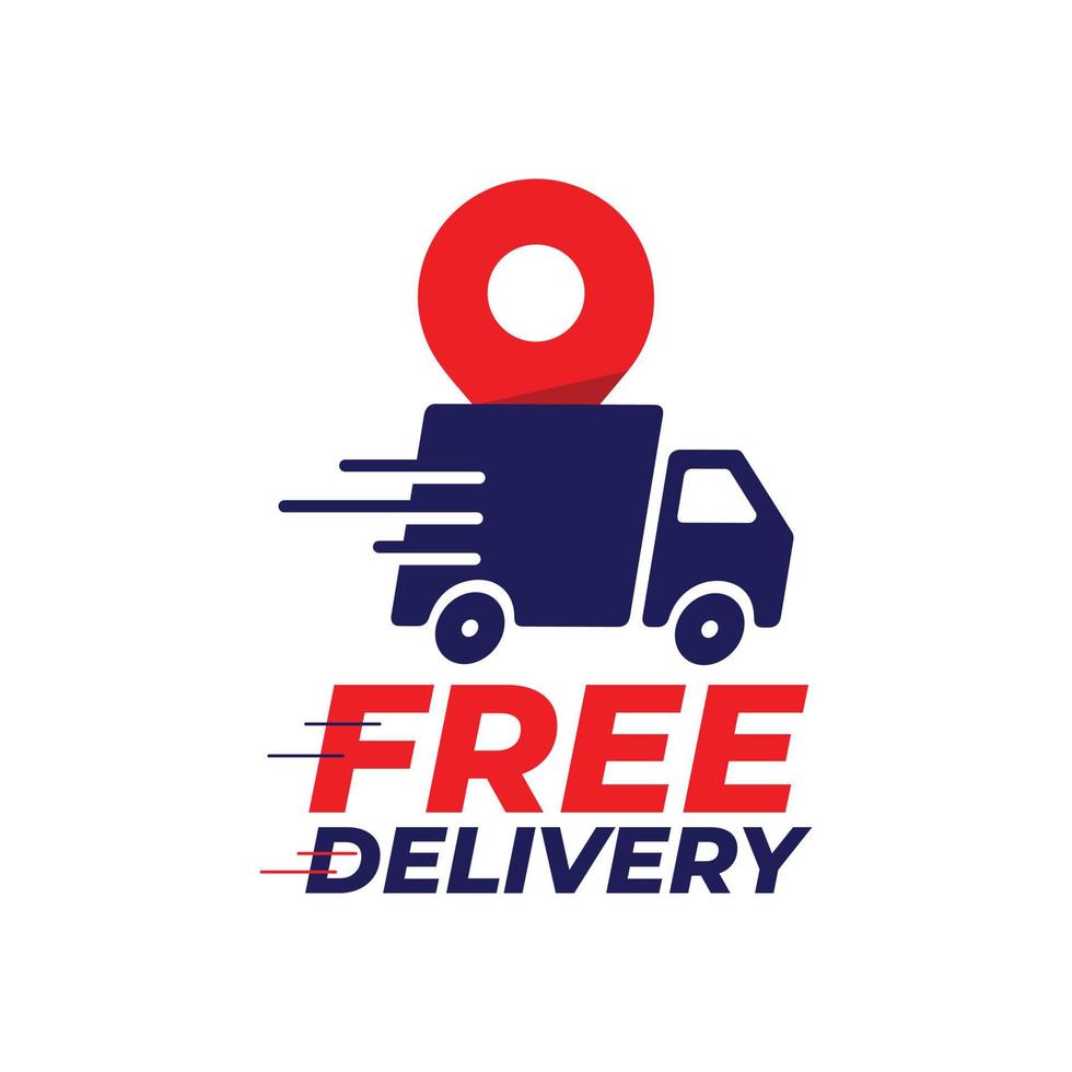 Free delivery and free shipping icon modern design template. vector