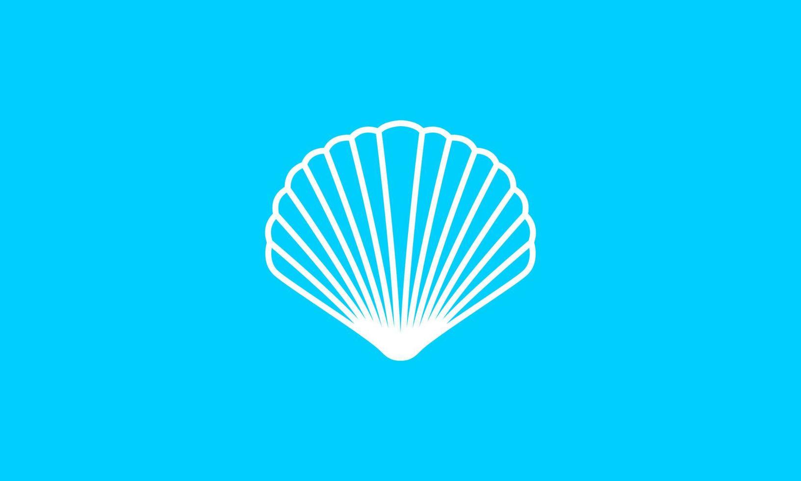 simple lines sea shell logo symbol icon vector graphic design illustration