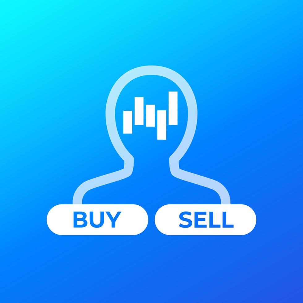 trader or broker icon, vector