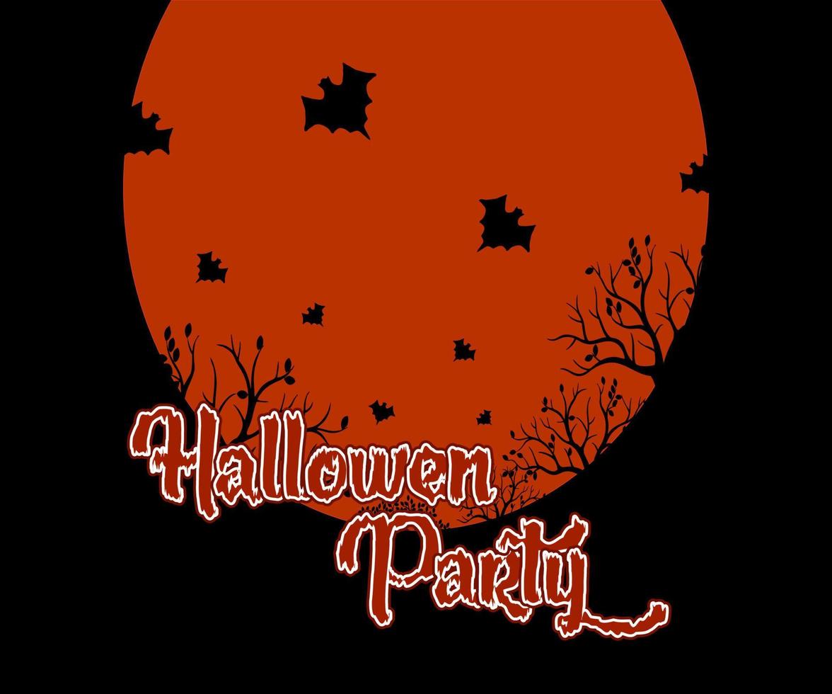 halloween party poster background in red and black color vector