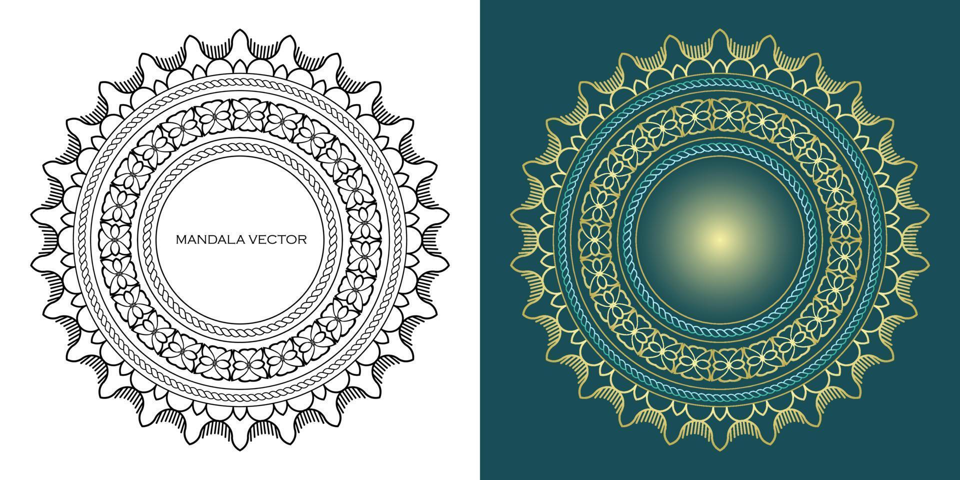 Cool mandala creative illustration, with yellow green color, great for invitation design materials, Ramadan posters, banners, yoga, and promotional media vector