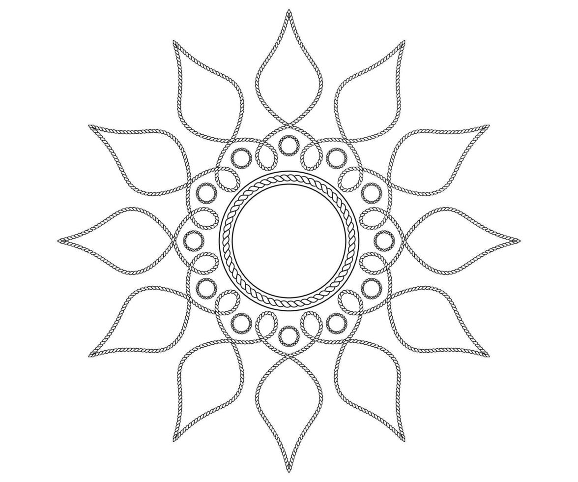 illustration of a mandala with a chain pattern style, great for a variety of designs vector