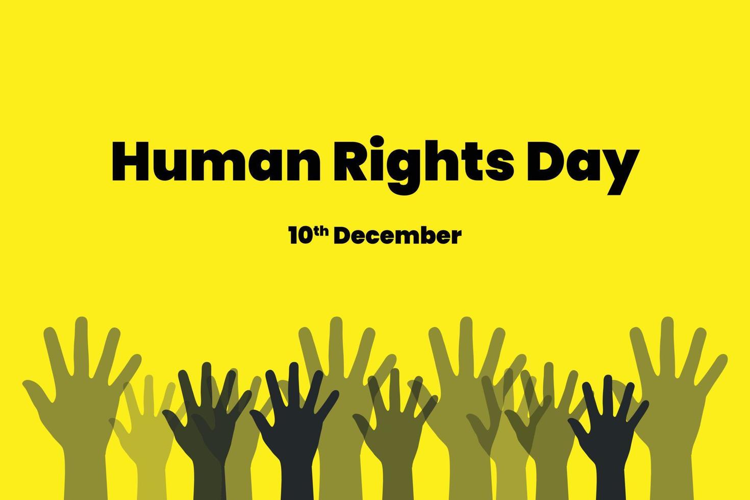 Human rights day awareness concept vector illustration banner and background template