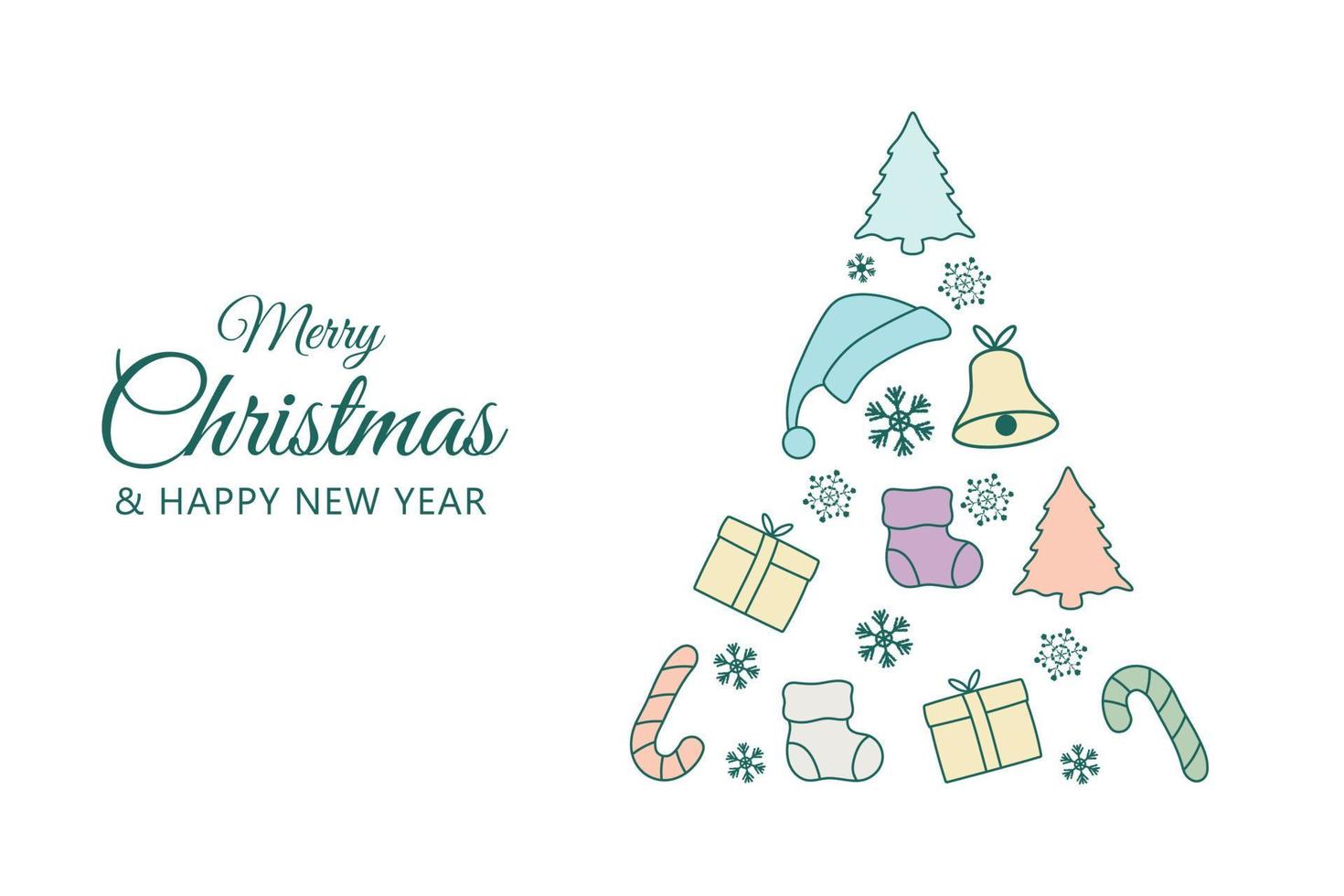 Modern merry christmas background design vector