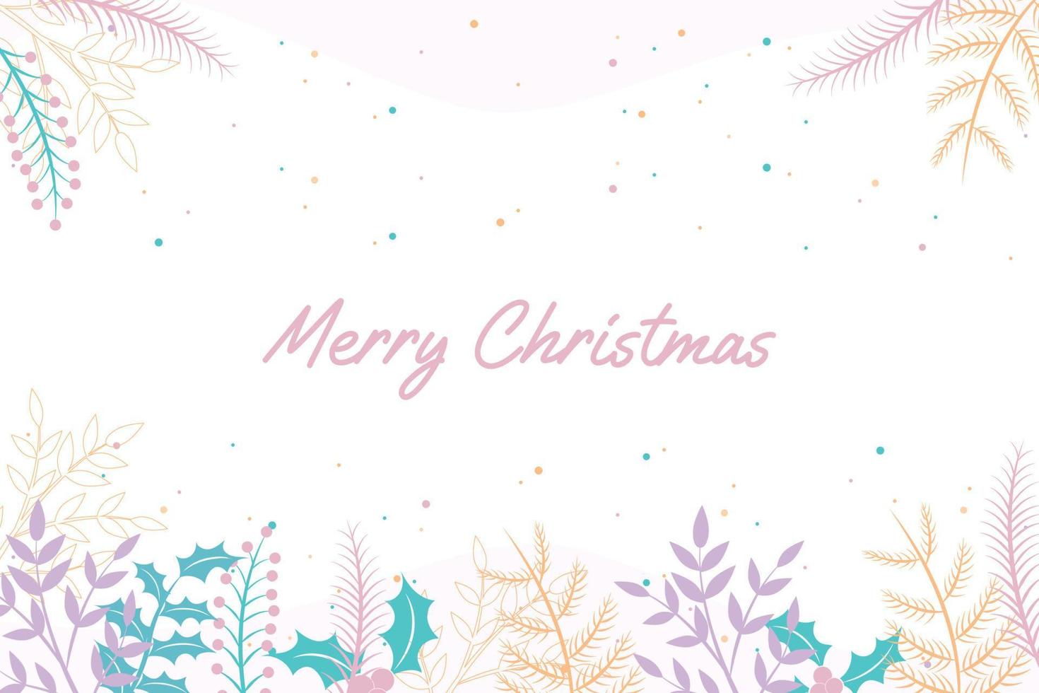 Hand drawn christmas background vector