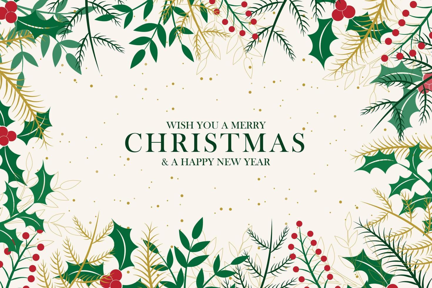 Hand drawn christmas background vector