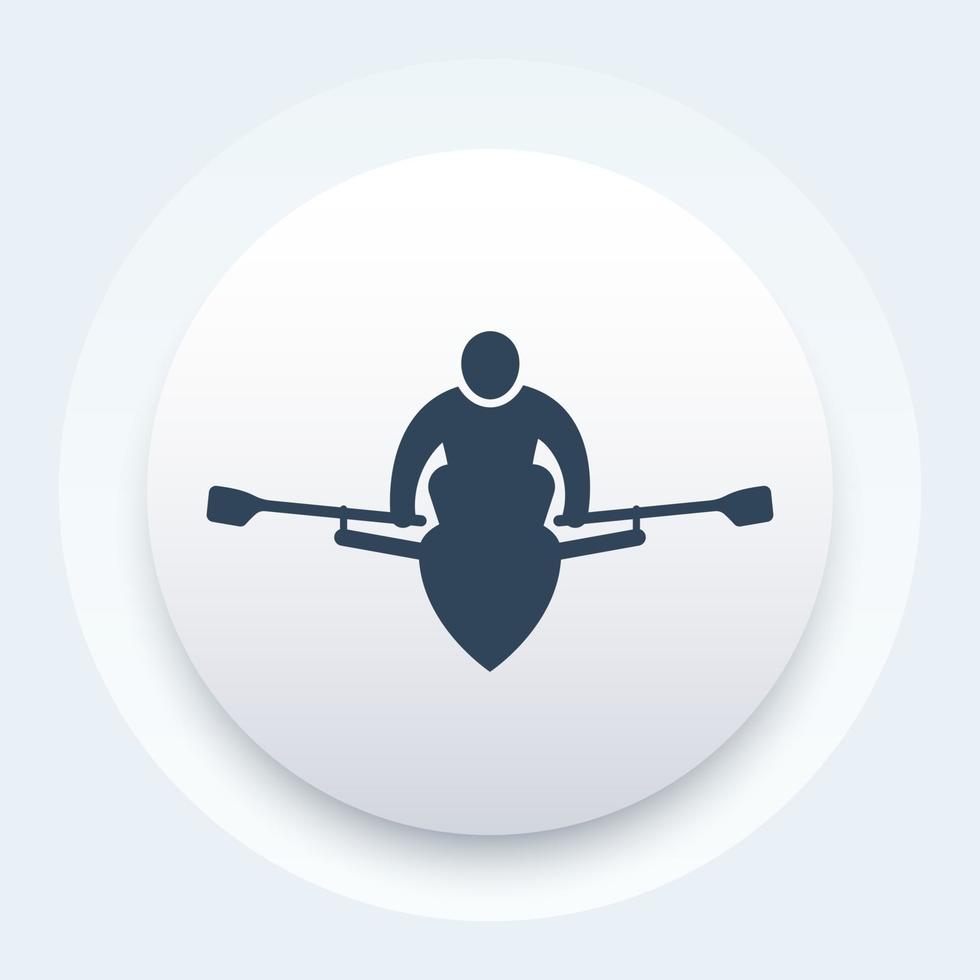 Rowing, rower icon vector