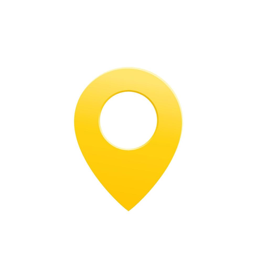 map pointer, pin icon on white vector