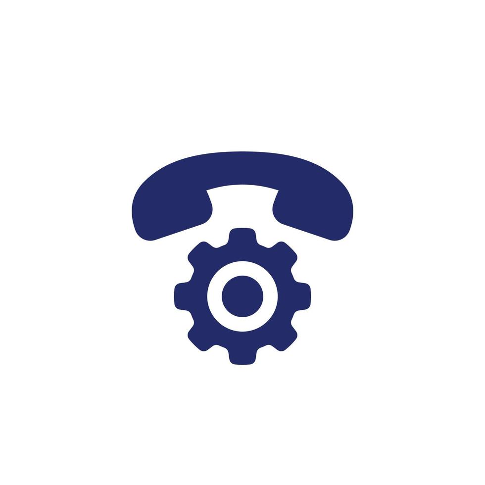 call settings icon on white vector