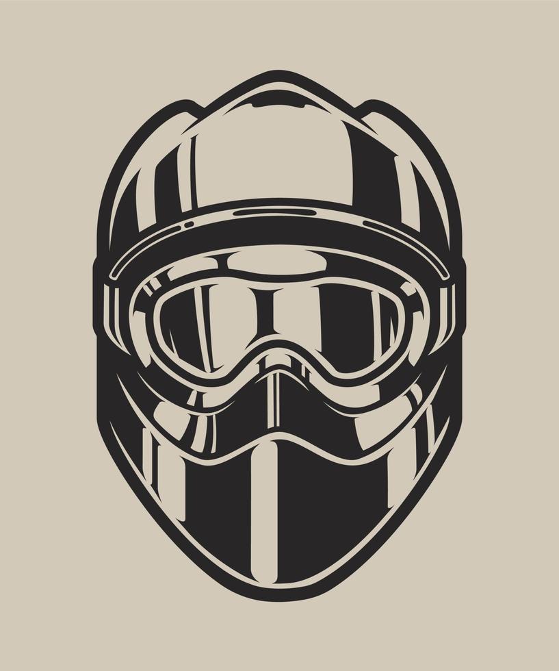 Vector illustration with sport helmet