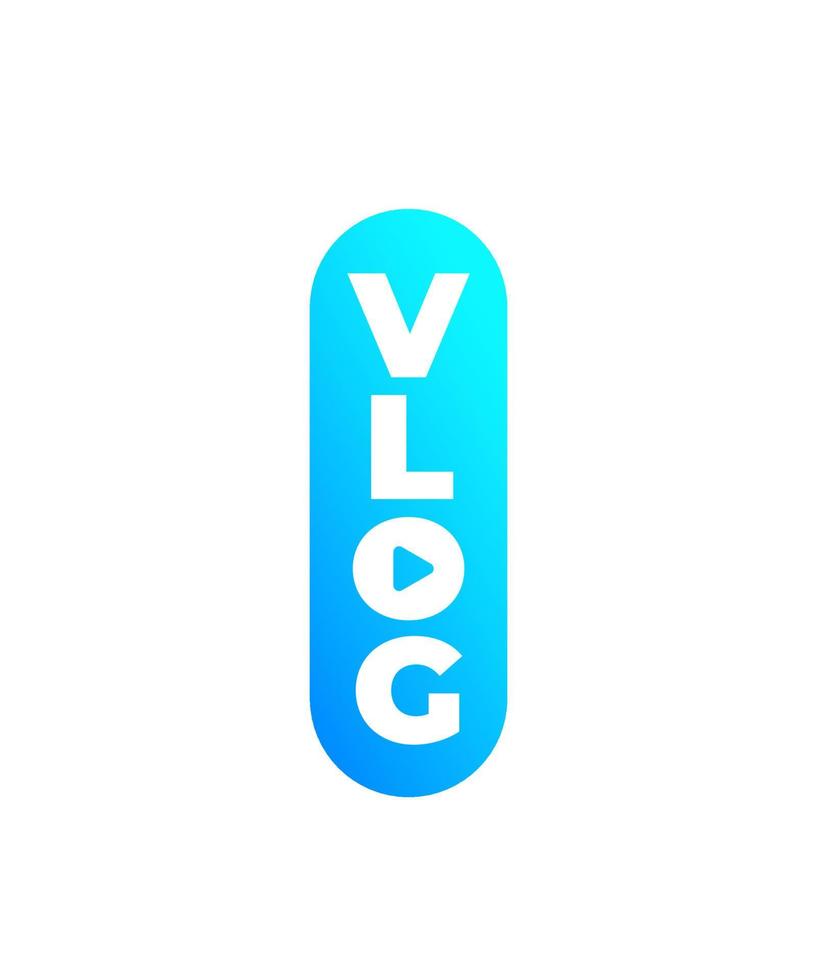 Vlog, video blogging vector, vertical design vector