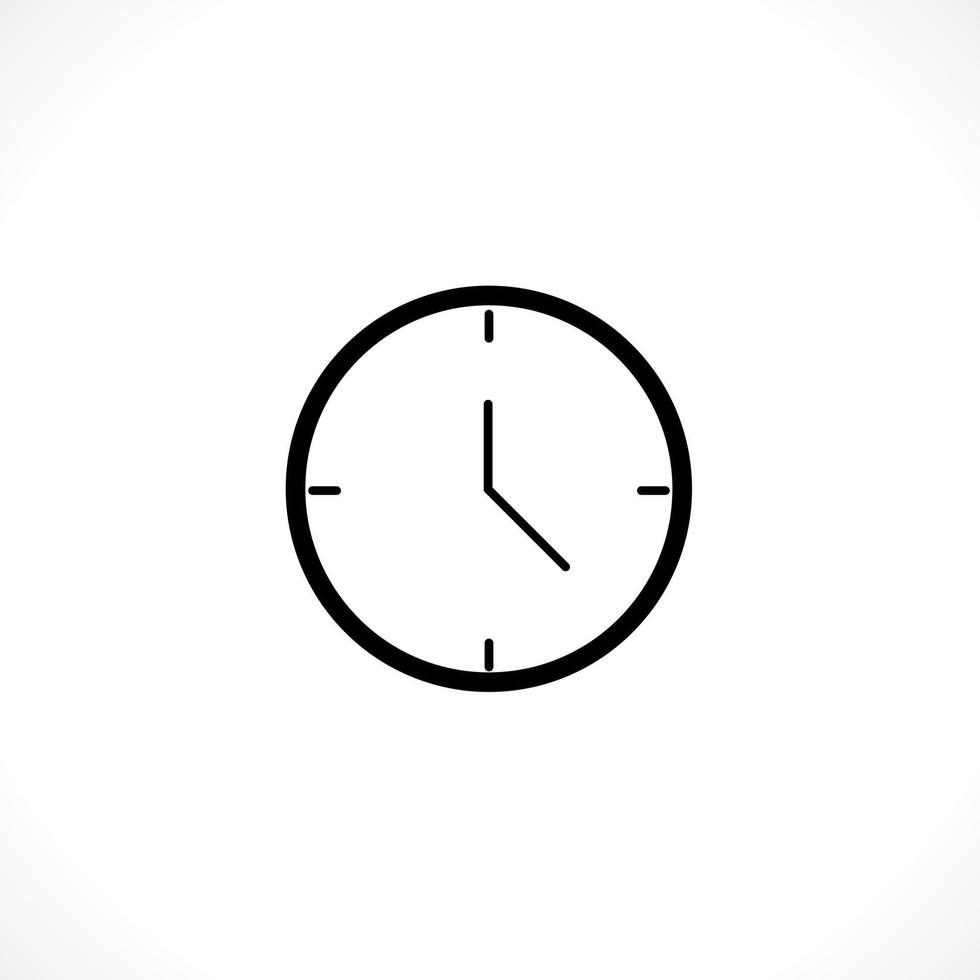 icono de reloj. estilo plano del símbolo del tiempo del reloj. diseño de icono de sitio web, logotipo, aplicación, interfaz de usuario. ilustración - vector. Eps10. vector