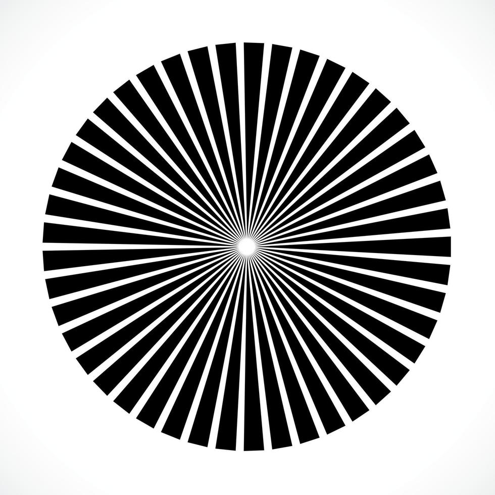 Rays, beams element. Sunburst, starburst shape background. Circular geometric. Abstract circular geometric shape. illustration - Vector