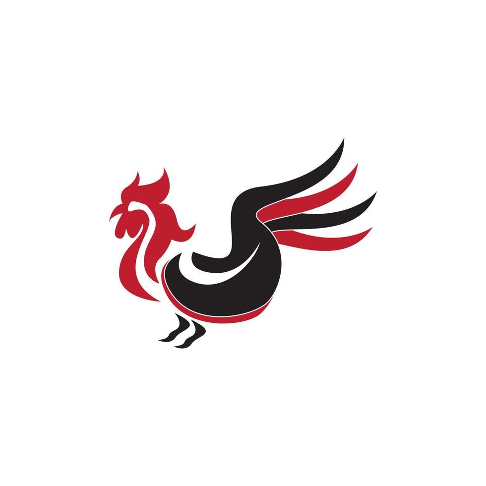 Rooster icon and symbol template illustration vector