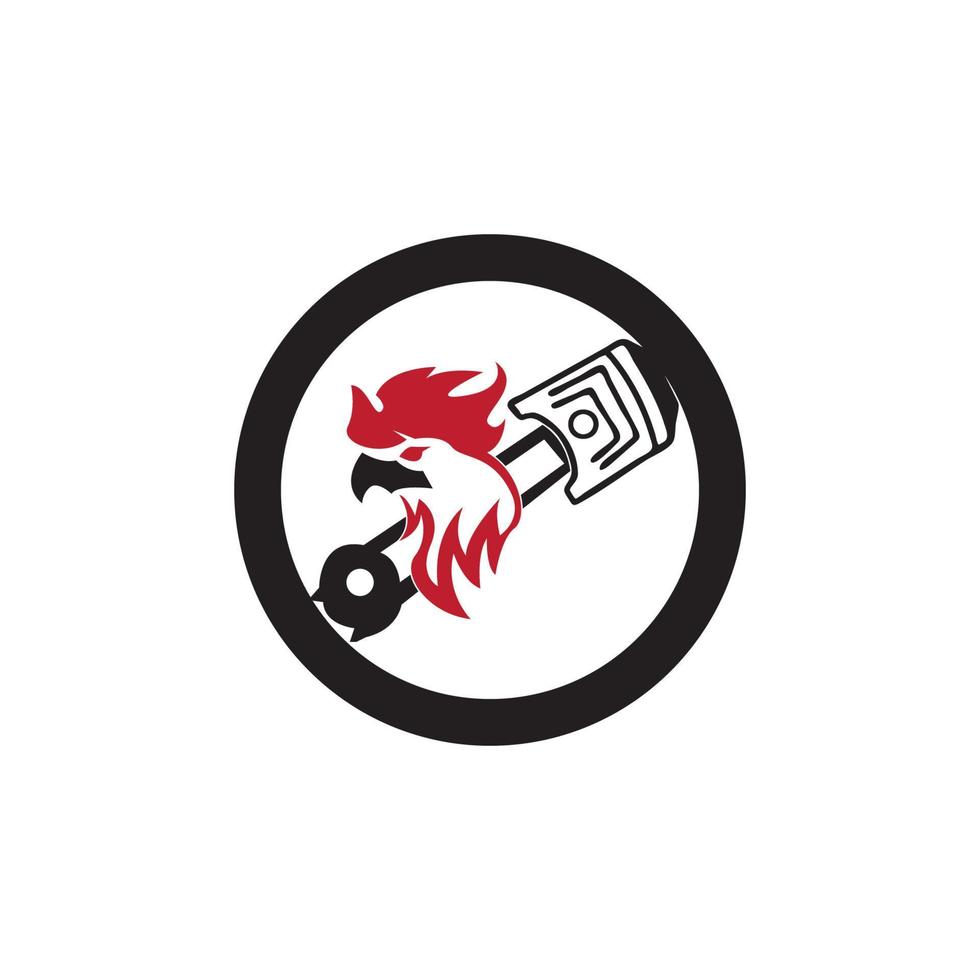 Rooster icon and symbol template illustration vector