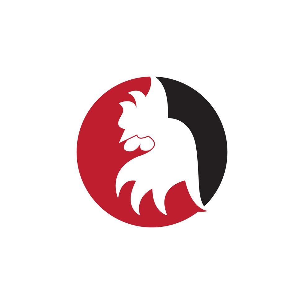 Rooster icon and symbol template illustration vector