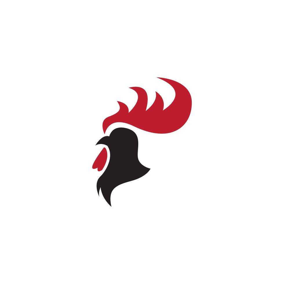 Rooster icon and symbol template illustration vector